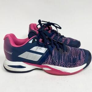 Babolat Women's Propulse Blast Tennis Shoes Athletic Sneakers Navy Blue Pink 8